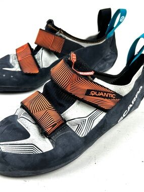 Scarpa Quantic Orange & Black Climbing Shoes Sz 8.5 Men’s Made In Romania